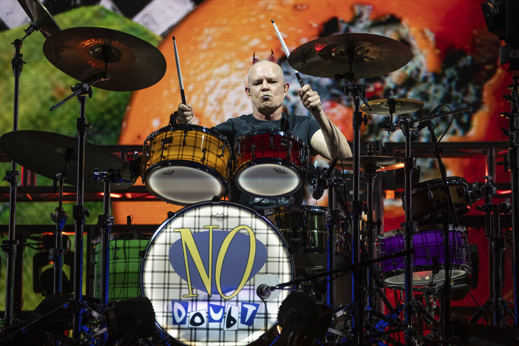 Adrian Young of No Doubt performs during the second weekend of the Coachella Valley Music and A ...