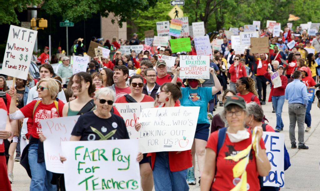 Teachers From Across N.C. Rally for More Pay, Better Funding