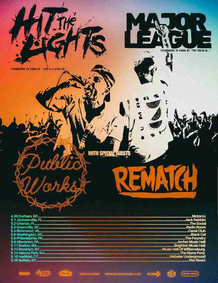 Major League Announces First Tour in Ten Years Hitting The Road with Hit The Lights this Spring