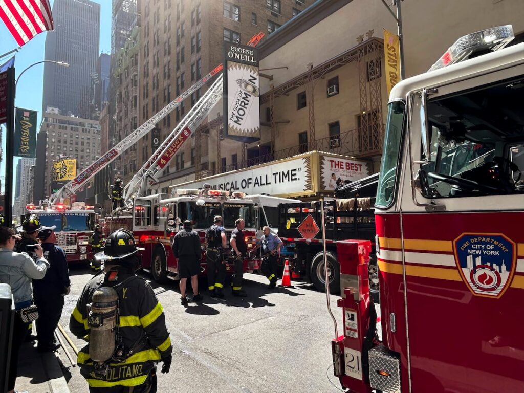 Eugene O’Neill Theater, home of 'Book of Mormon' musical, closed by fire