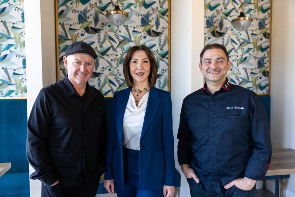 Co-owners Carmen Barbur and chef David Gazzano, left, and executive chef Claude Escamilla are s ...