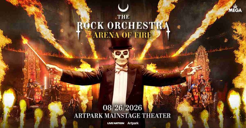 The Rock Orchestra brings its new program “Arena of Fire” to the Artpark Mainstage Theater on August 26, 2026