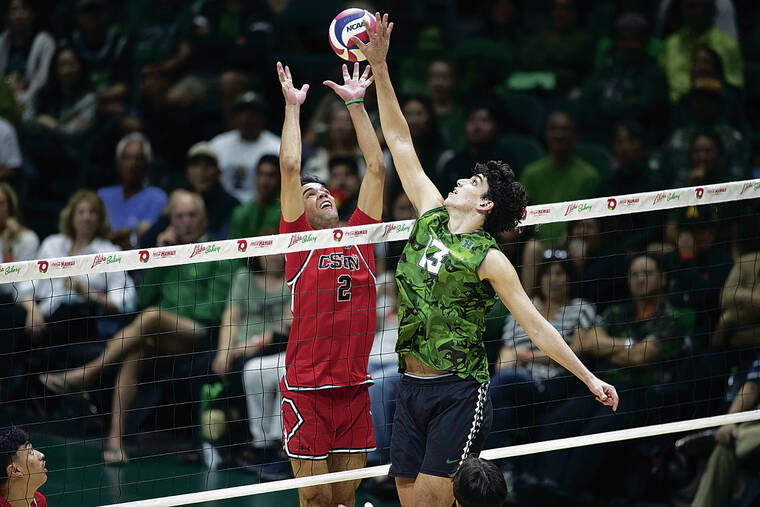 GEORGE F. LEE / GLEE@STARADVERTISER.COM / APRIL 17
                                Hawaii setter Tread Rosenthal ranks second in the nation in assists per set at 10.75. He is also a weapon at the net and the service line.