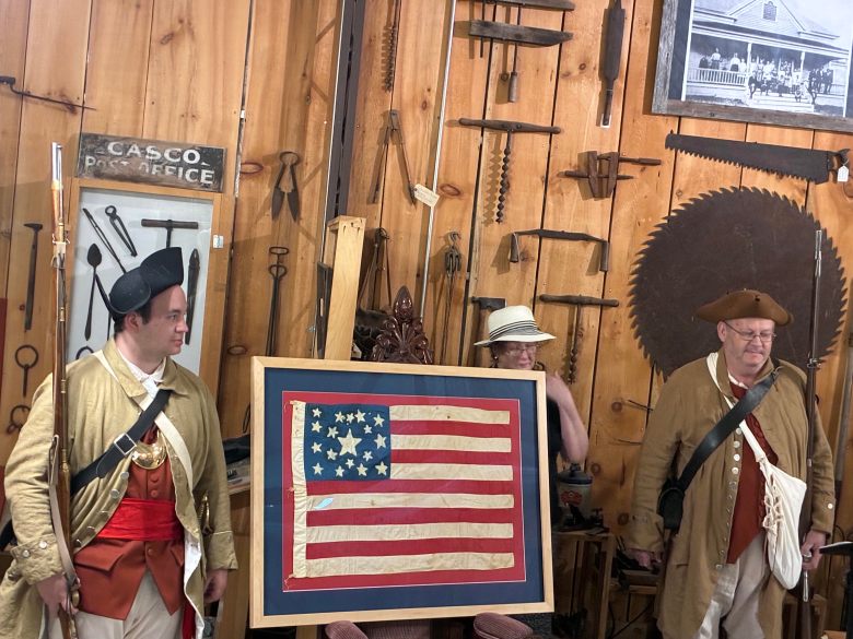 Raymond Casco Historical Society unveils 200-year-old militia flag