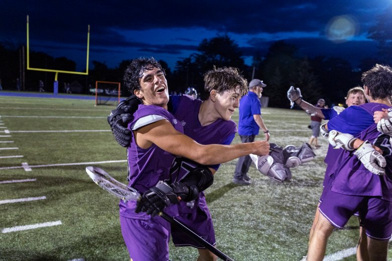 Marshwood boys lacrosse scores late to beat York for first state title