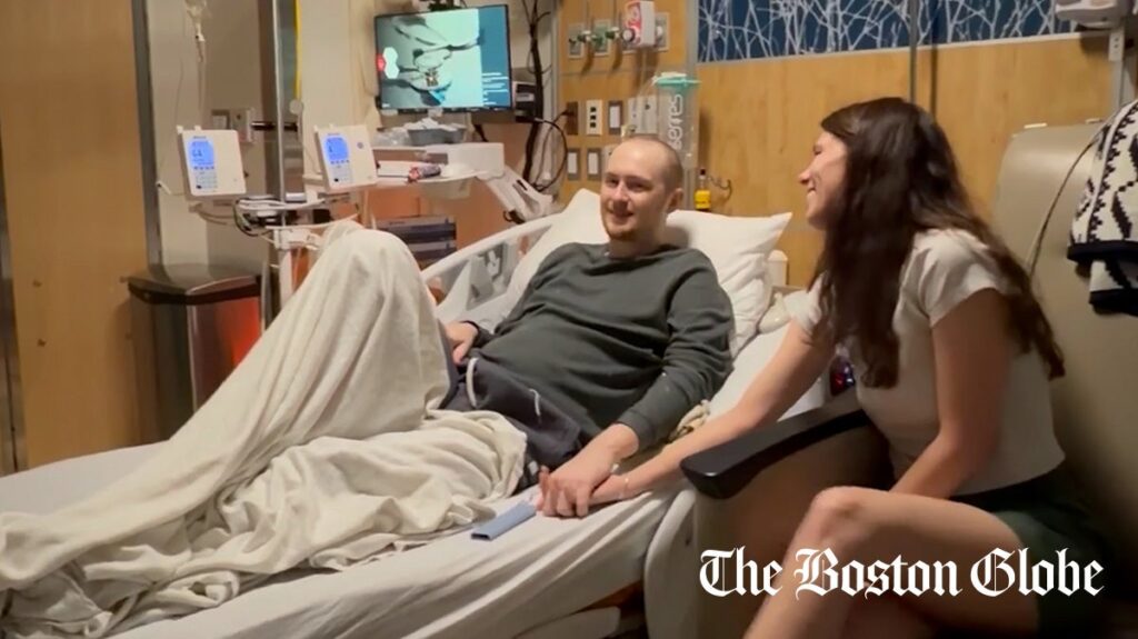 They fell in love in college. Their wedding took place in his hospice room in Boston 10 days before he died.