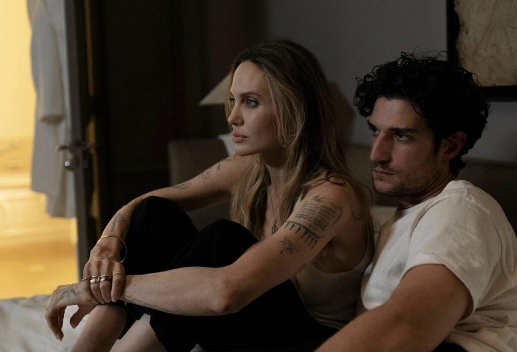 Angelina Jolie and Louis Garrel in "Couture." (Vertical)