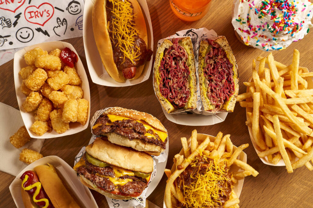 A selection of menu items at Irv's Burgers. (Irv's Burgers)