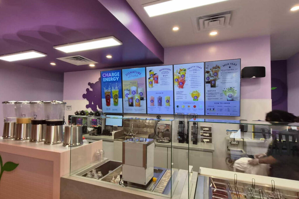 The interior of the Chatime bubble tea shop opening June 20, 2026l, in Las Vegas. The store is ...
