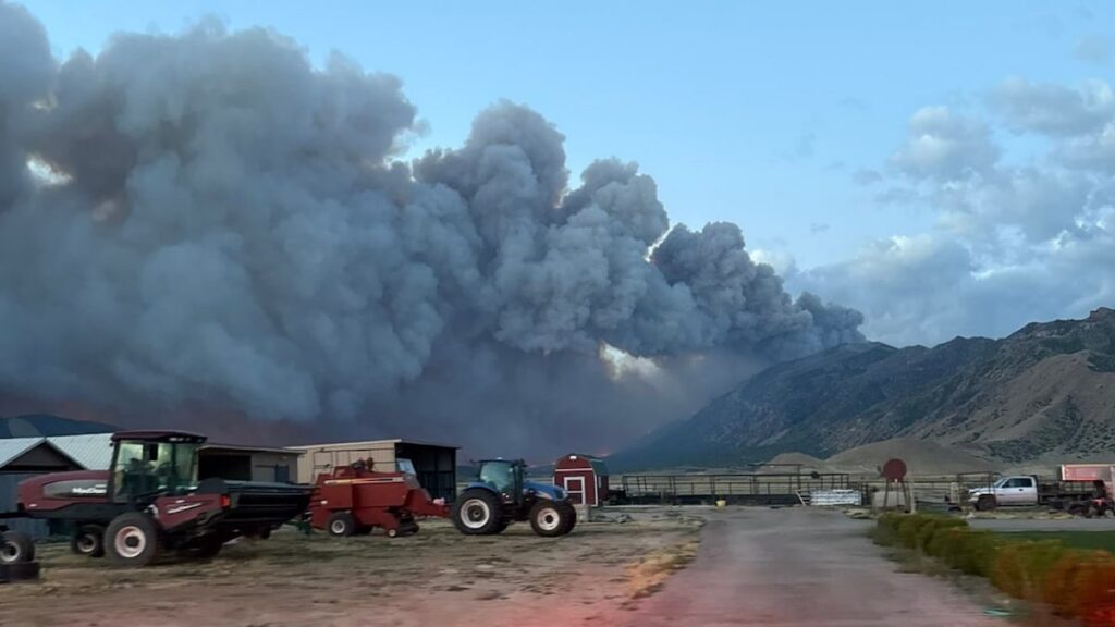Homes under evacuation connected to Wild Goose Fire near Scipio; section of U.S. 50 is closed
