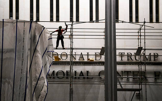 Kennedy Center removes Trump’s name from facade