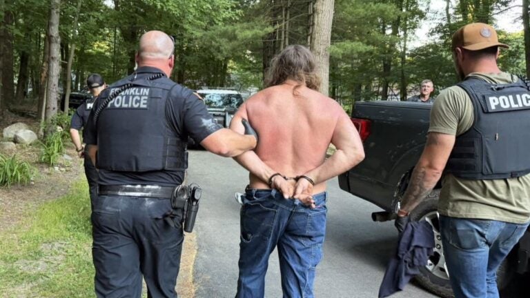 Bellingham and Franklin police arrested a wanted man who led them on a chase Tuesday.