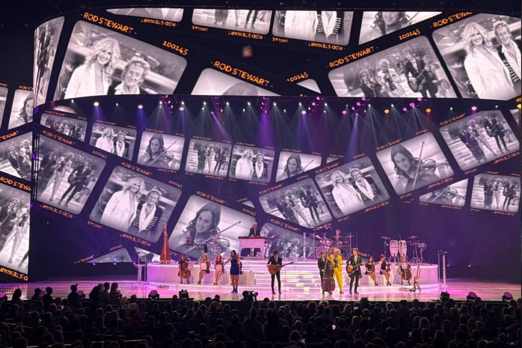 Rod Stewart performs in the return of "The Encore Shows" at the Colosseum at Caesars Palace on ...