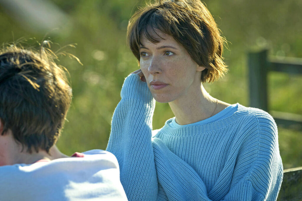 Rebecca Hall as Claire, a woman who hears “the hum,” in Starz’s “Th ...