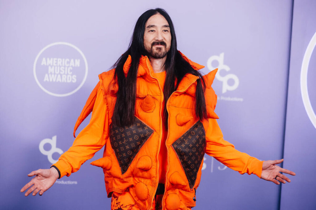 Steve Aoki on the American Music Awards red carpet at MGM Grand Garden Arena Monday, May 25, 20 ...
