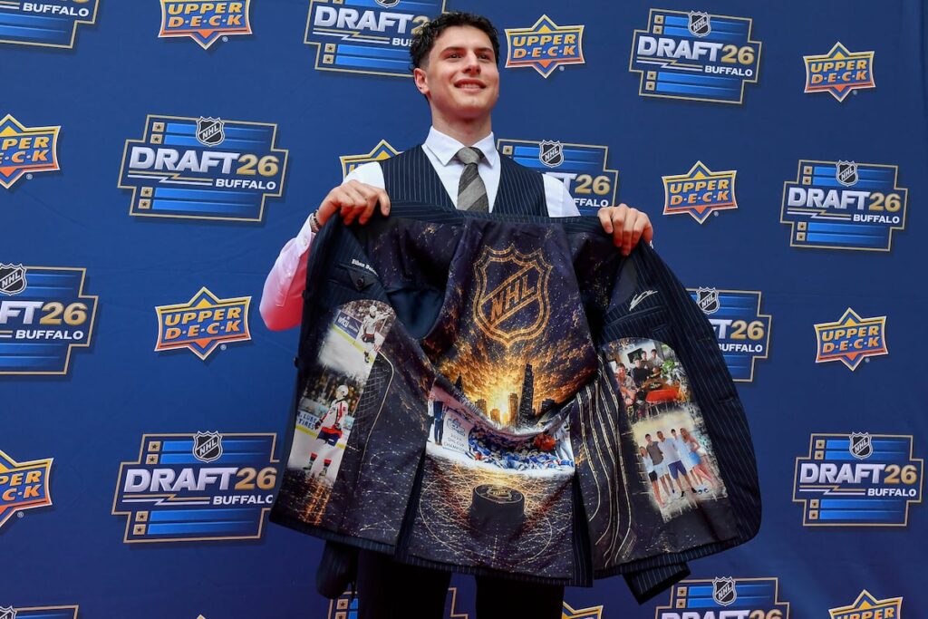 Utah Mammoth trade up and select a, well, mammoth forward in the NHL draft