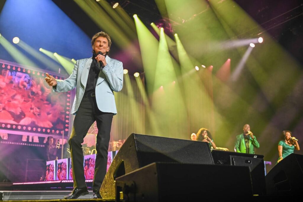 Pop legend Barry Manilow performs at Glasgow’s OVO Hydro Arena in his comeback from cancer su ...