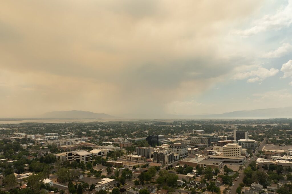 Wildfire smoke is causing haze in Salt Lake City. Not all of the smoke is from Utah.