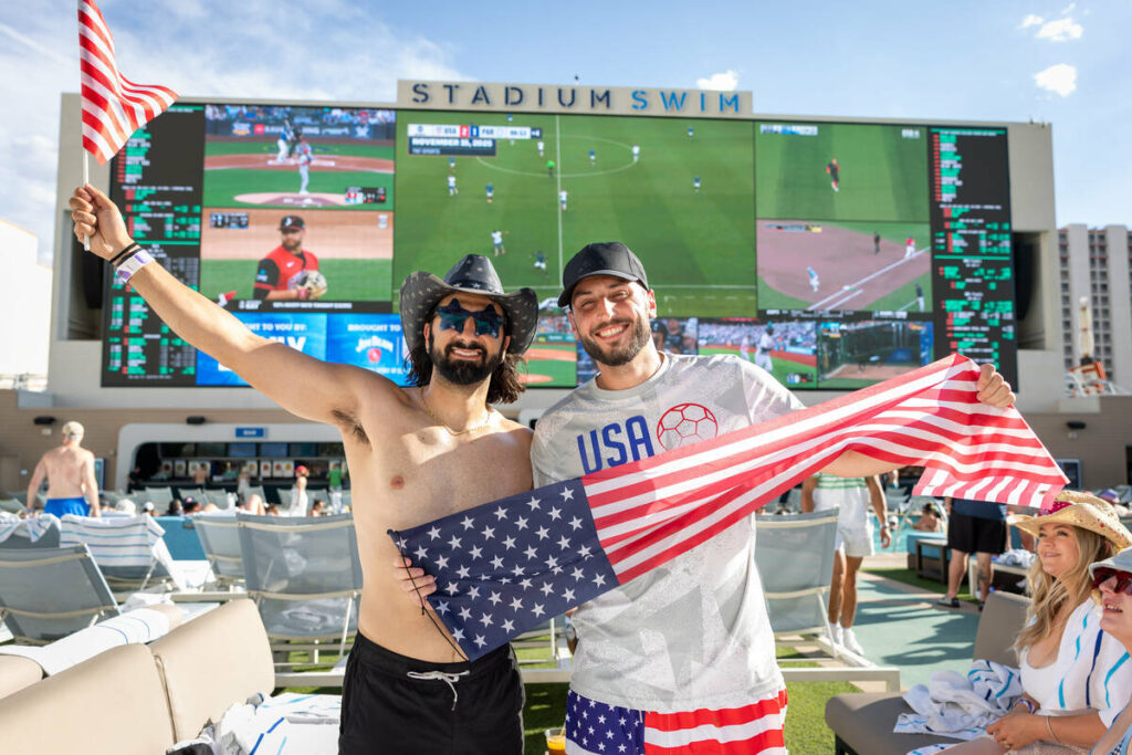 Fans attend a Team USA match at Circa's Stadium Swim. (Black Raven Films)