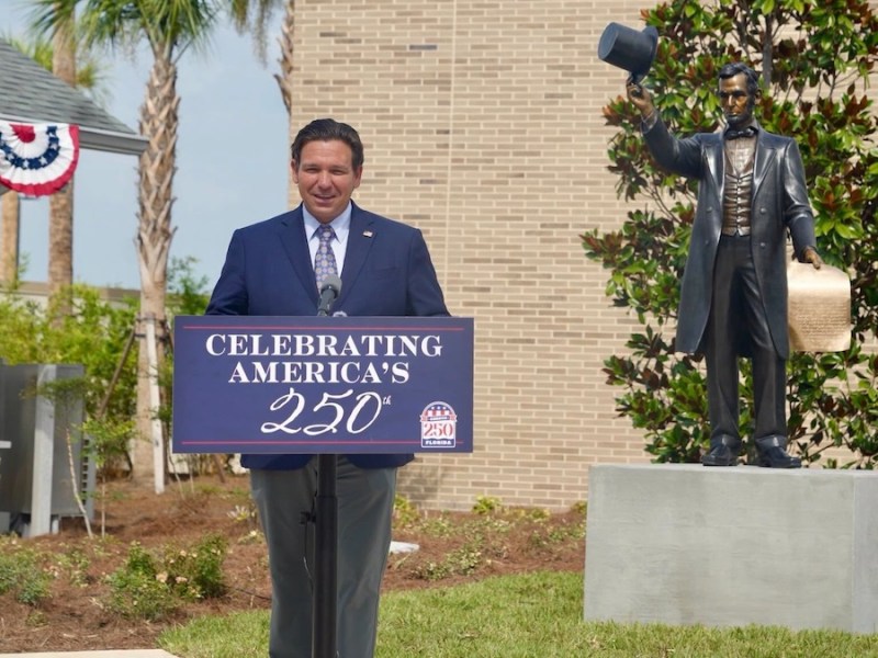 DeSantis’ latest erection: A new Abe Lincoln statue in Central Florida