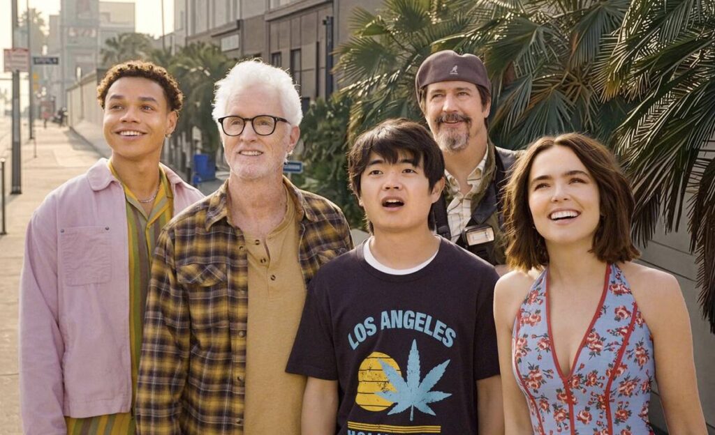 Ken Marino, John Slattery, Miles Gutierrez-Riley, Ben Wang and Zoey Deutch in "Gail Daughtry an ...