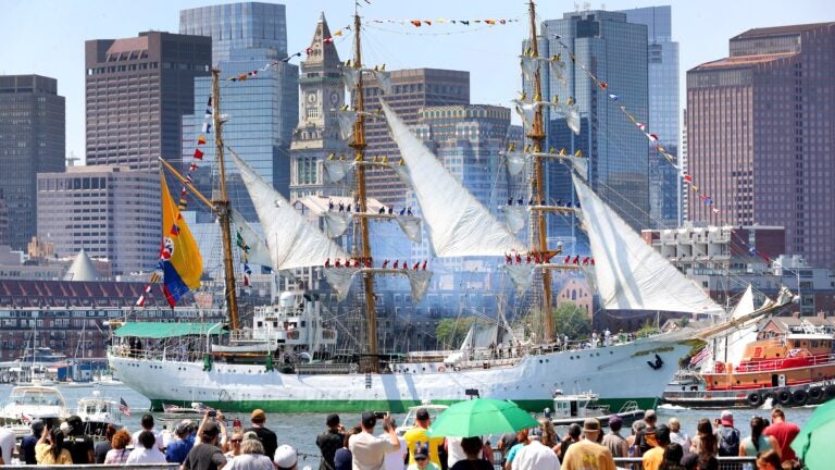 View the best photos of tall ships sailing into Boston Harbor