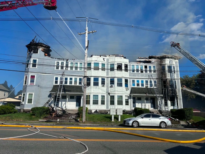 Passersby help rescue tenants from large Lewiston apartment house fire Sunday