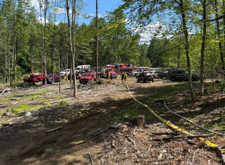 Five-acre brush fire in Otisfield contained after 15 departments respond