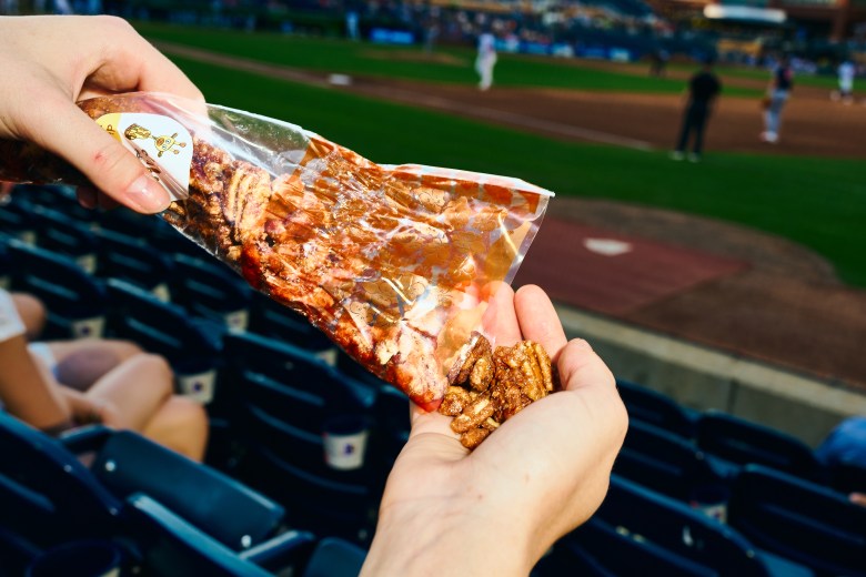 Glazed nuts at "9 Weddings in 9 Innings" night at the Durham Bulls. Photo by Matt Ramey.