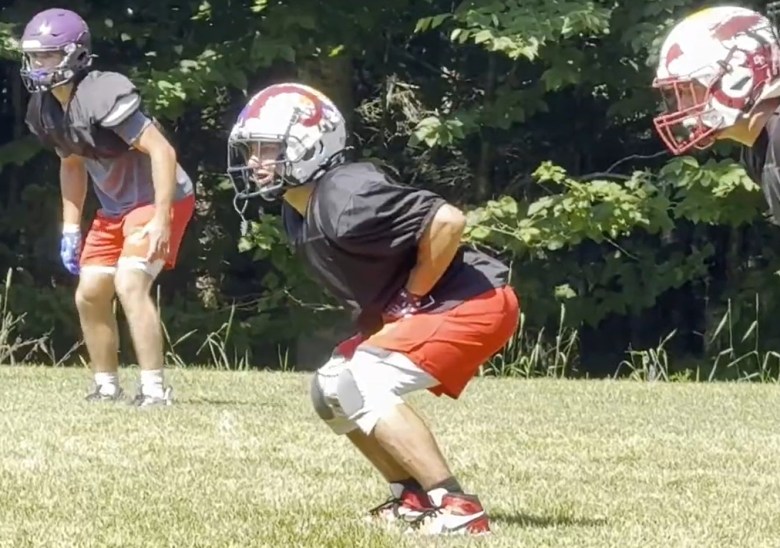 Listen to Stearns’ Lucas Pelkey mic’d up during Lobster Bowl practice