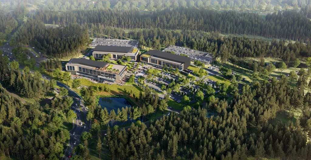 wake tech planned campus aerial view illustration