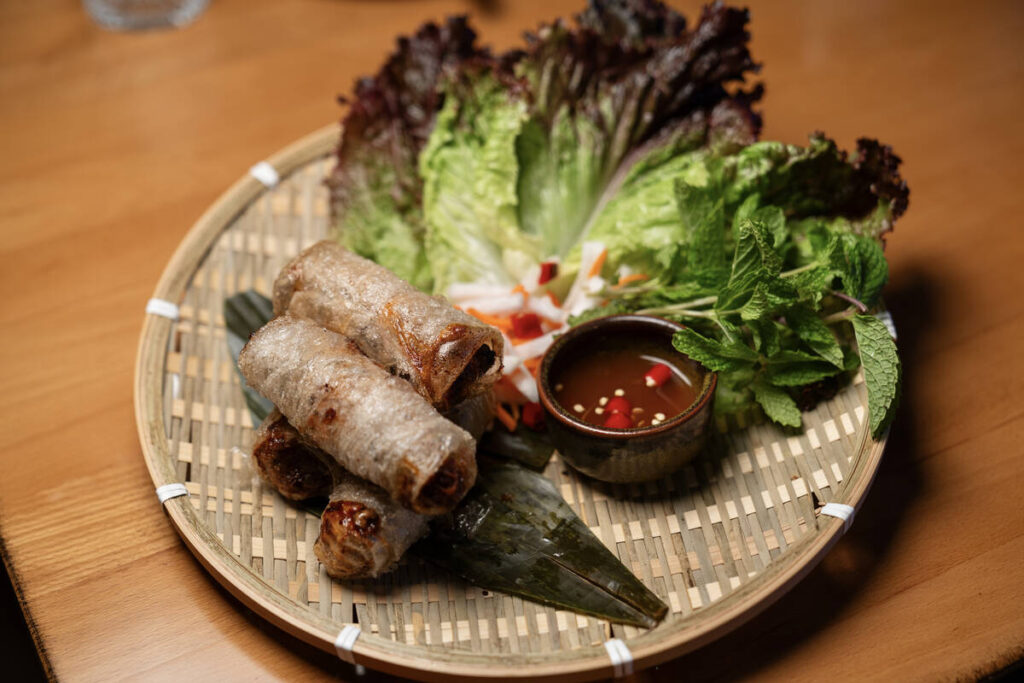 Chả giò crisp shrimp and beef spring rolls from Durango Social Club in Las Vegas (Katsby Media)