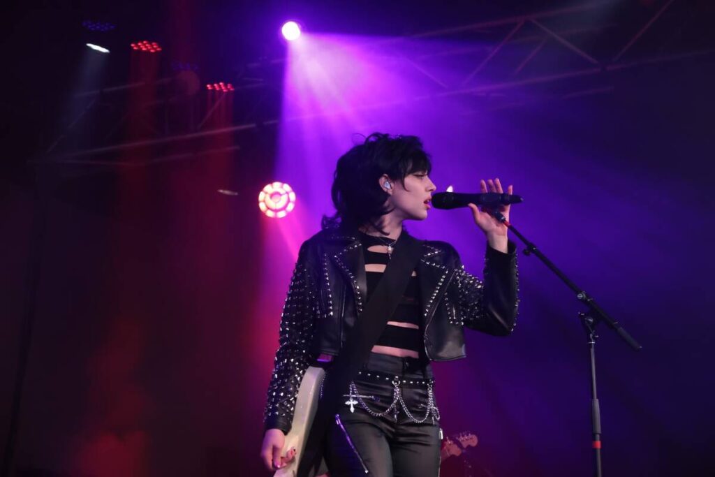 Rachel Kline portrays Joan Jett in "Ikons of Rock," moving into The Strat Theater on Aug. 25. ( ...