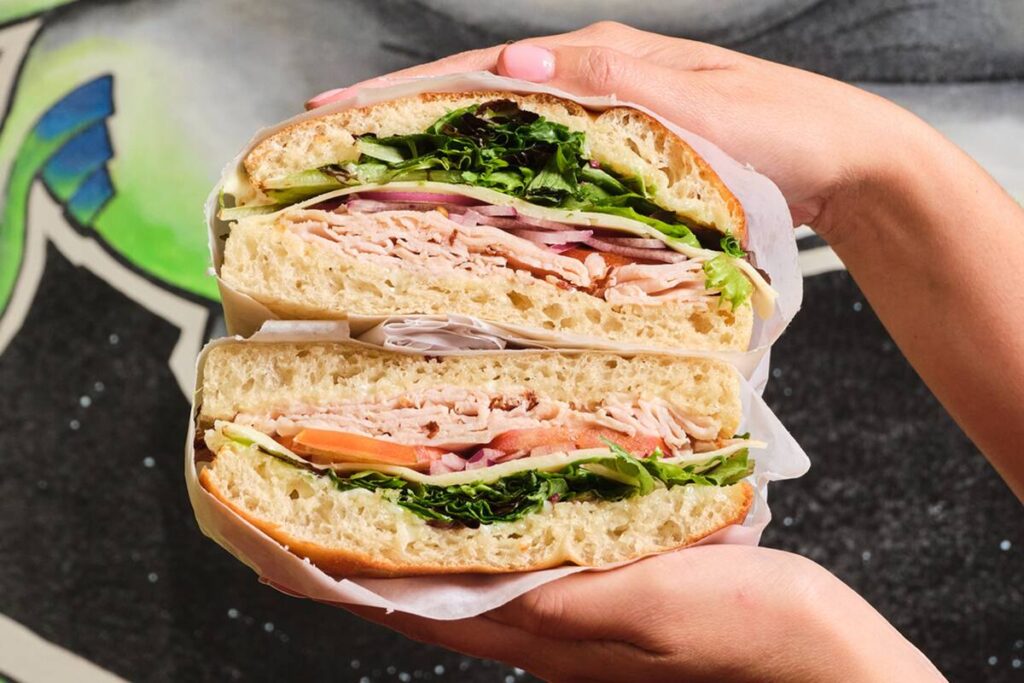 A deli sandwich is shown at Rebellion Market. (Off the House/Rebellion Pizza)