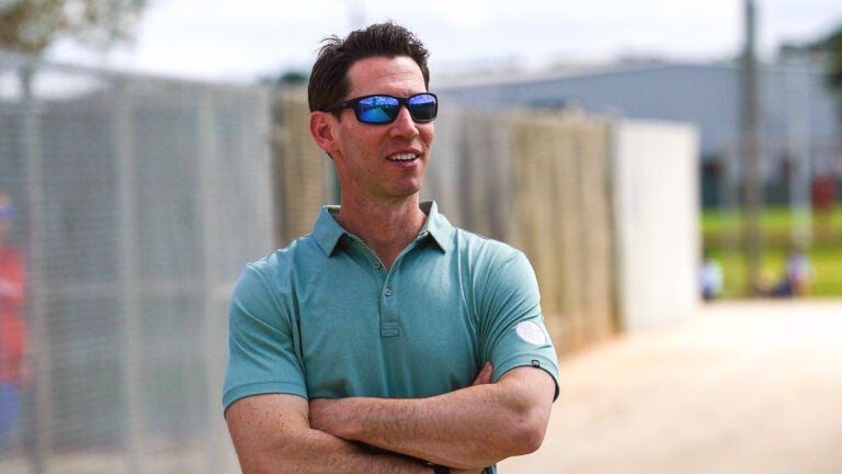 Craig Breslow, Boston Red Sox Chief Baseball Officer. Full squad reporting day for pitchers, catchers and position players. Day 6 of Boston Red Sox Spring Training at Jet Blue Park in Fort Myers, FL.