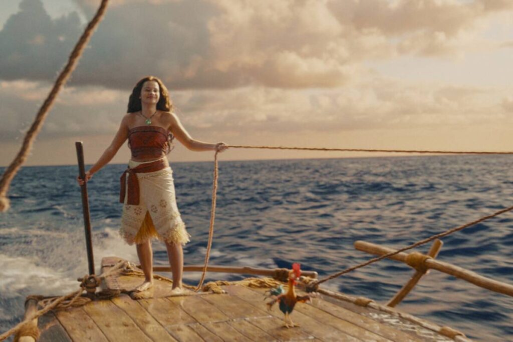 Catherina Laga'aia as Moana in Disney's live-action "Moana." (Disney/TNS)