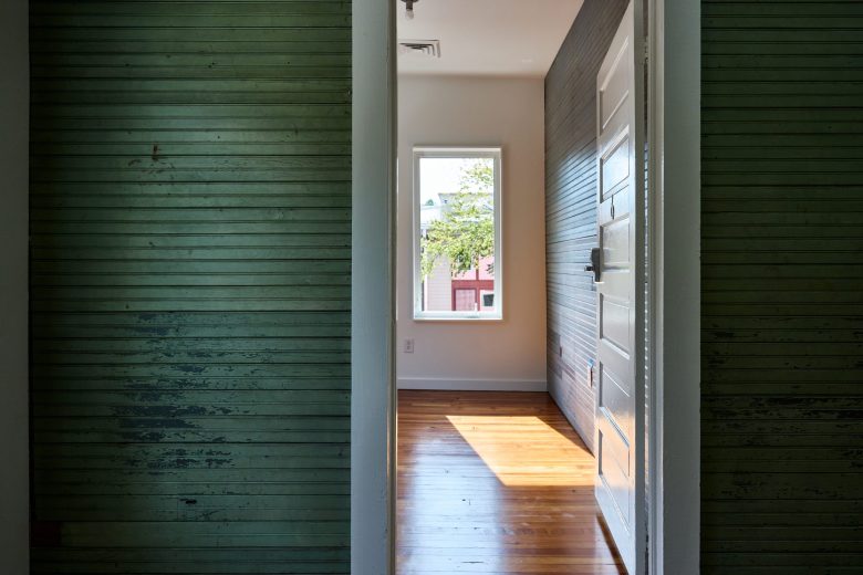 Artist studios line the top floor of Boardinghouse Arts. Photo by Matt Ramey.