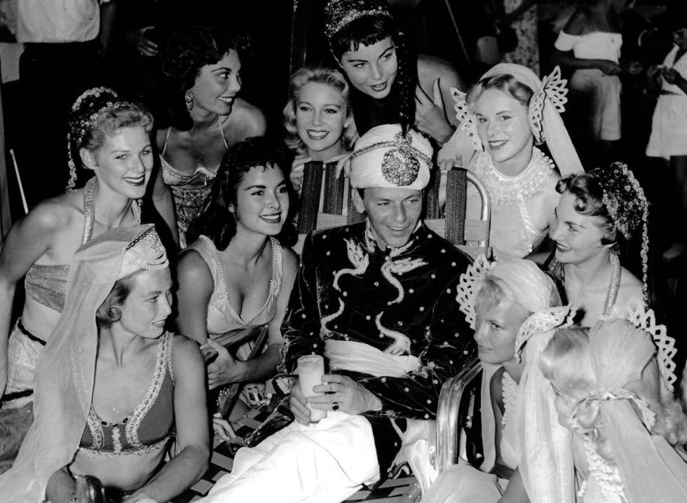 Saturday, September 10, 1955, Frank Sinatra opening the Dunes Hotel and Casino. (Las Vegas News ...
