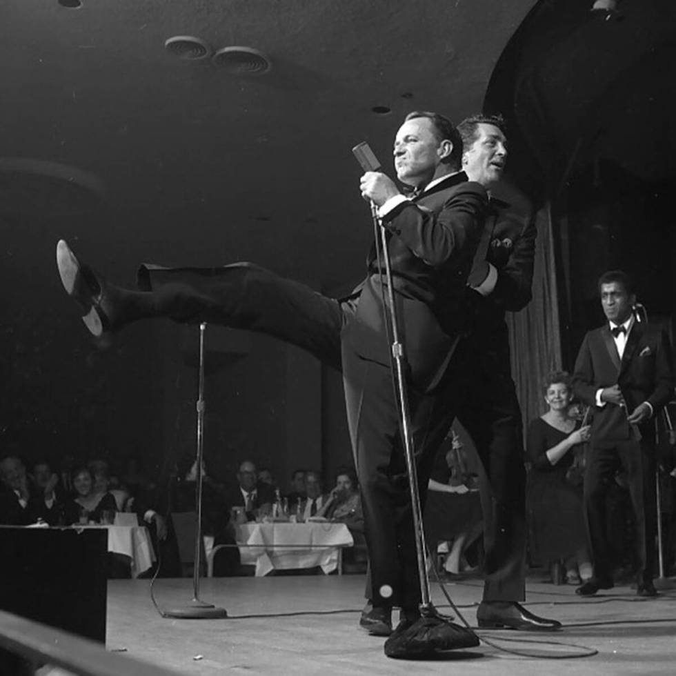 Frank Sinatra, Dean Martin at the Sands 02/05/63 (Las Vegas News Bureau)