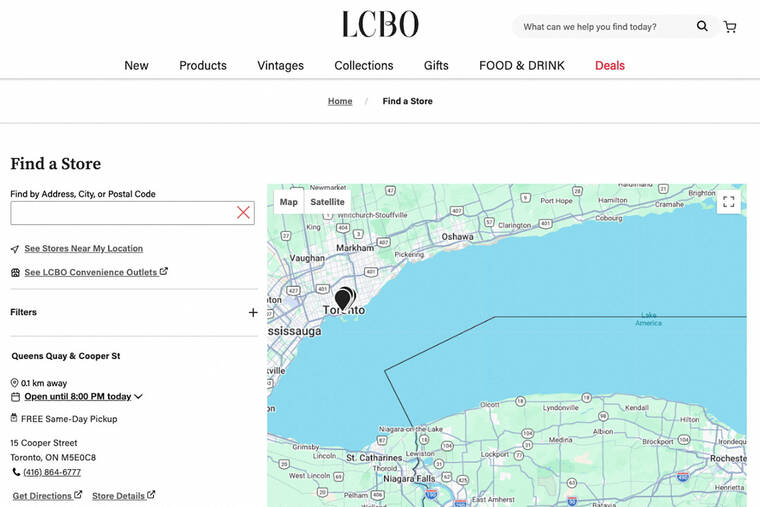 LCBO/HANDOUT VIA REUTERS
                                A Google Map showing the name Lake America in place of Lake Ontario, after President Donald Trump announced that he was changing the name of the smallest of the five Great Lakes, appears on the website of the Liquor Control Board of Ontario (LCBO), Aug. 30, as viewed in Canada.
