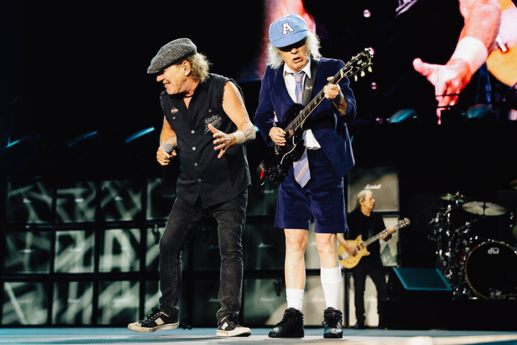AC/DC performs at Allegiant Stadium Saturday, Aug. 1, 2026, in Las Vegas. (Madeline Carter/Las ...