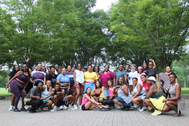 Thursday night #GetFitWithMeeks class attendees. Photo by Jessica Tobes.