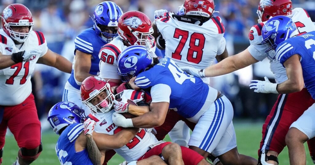BYU football rolls past Utah Tech in a game that never should have been played