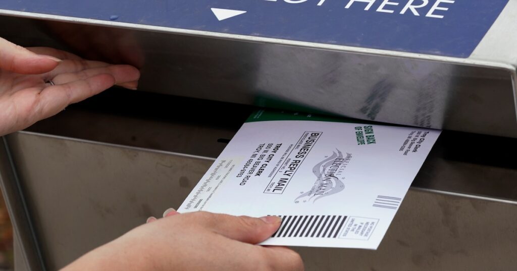 States are in charge of who can vote and Congress is in charge of the Postal Service. Trump has no authority in either case.