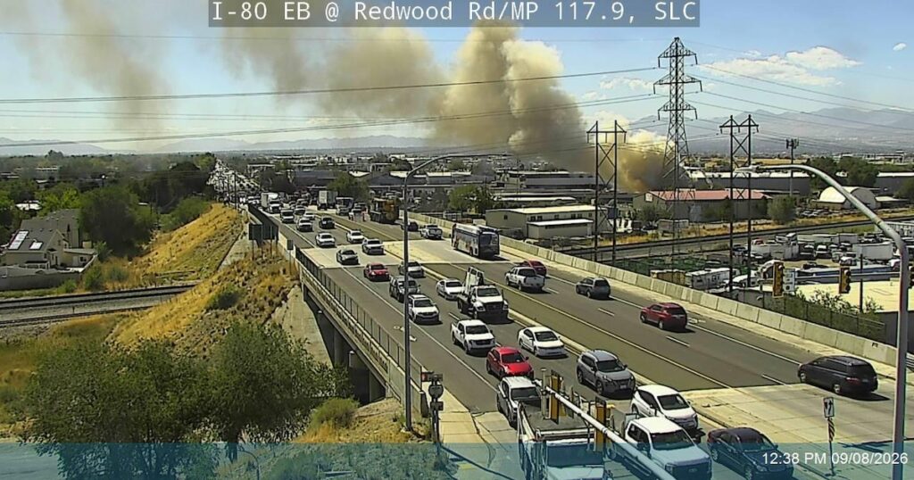 What we know about the fire near I-80 causing that plume