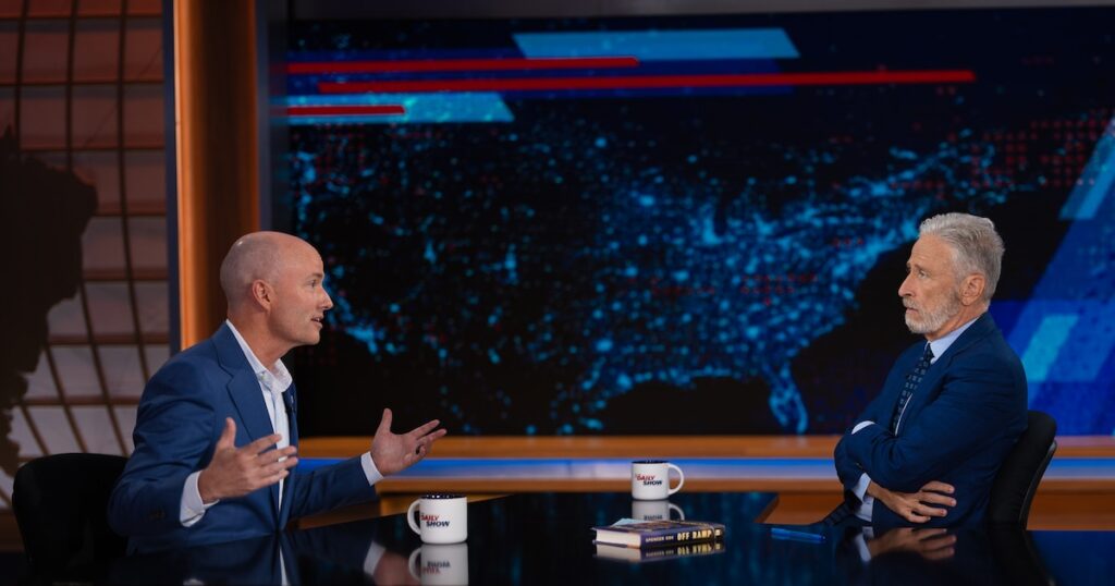 Utah Gov. Spencer Cox spars with Jon Stewart on 'The Daily Show'