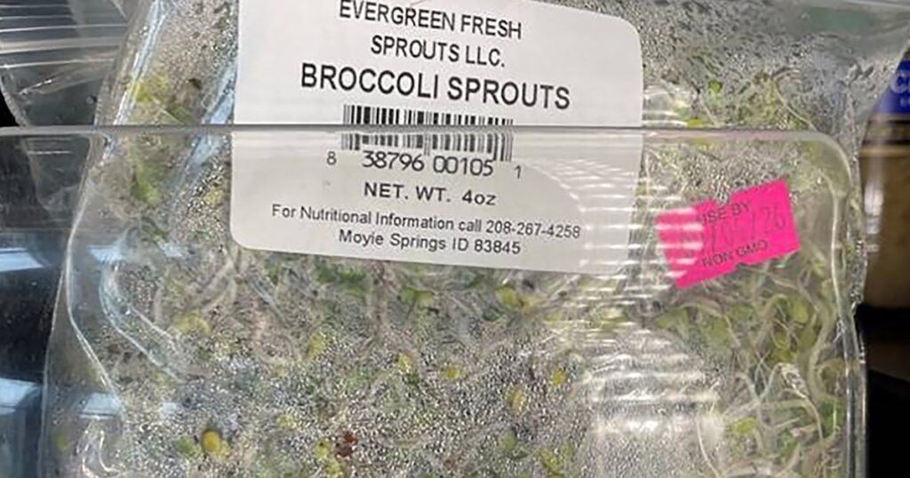 Evergreen Fresh Sprouts broccoli sprouts salmonella outbreak includes cases in Utah
