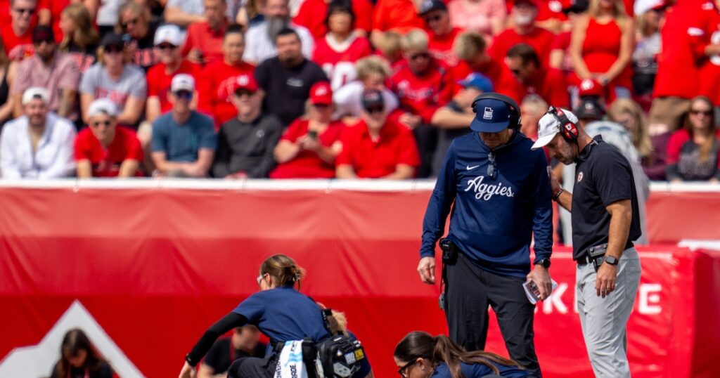 Utah State's Harrison Taggart recovering after scary injury