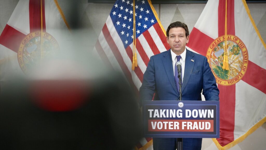 ‘Reeks of voter intimidation’: DeSantis says he found 20 people who committed voter fraud