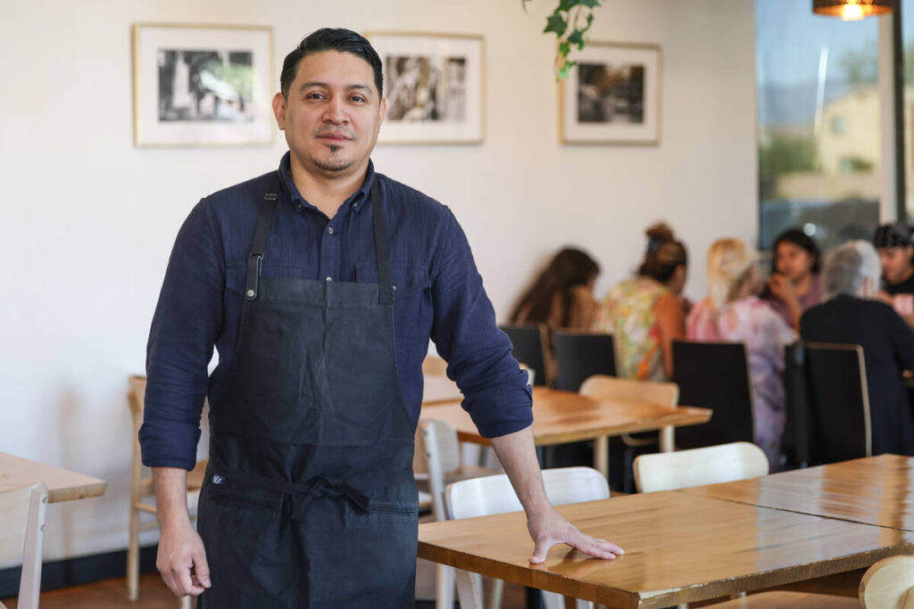 Milpa chef/owner D.J. Flores poses for a photo Monday, Sept. 14, 2026, at Milpa, in Las Vegas. ...